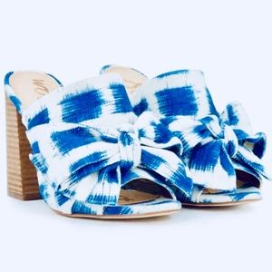 Sam Edelman Yumi Bow Mule Peep Toe Heel Sandal